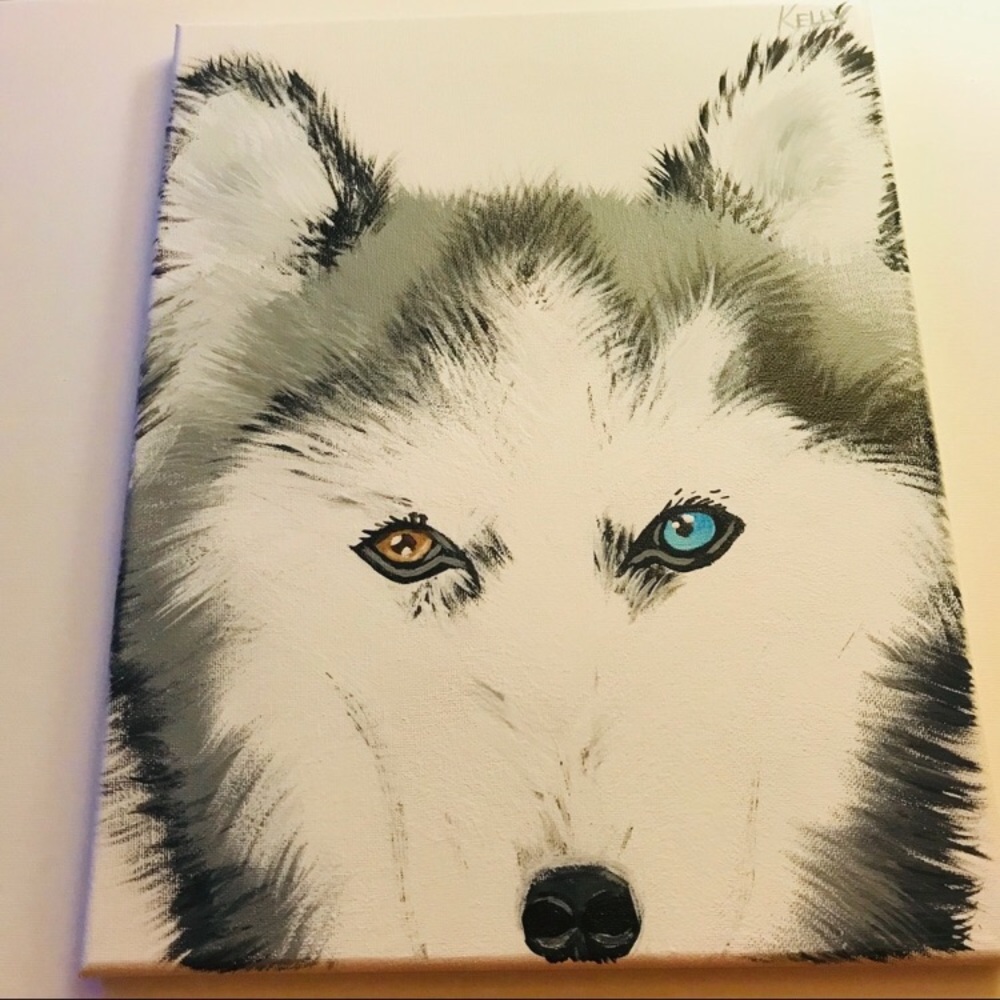 Custom Pet Puppy Kitty Portrait Original Paintings - Picture 2 of 8